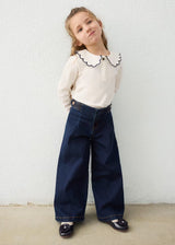 Pantalone jeans wide leg bimba - Mayoral