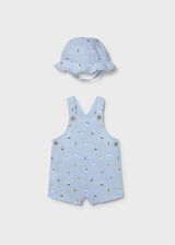 Salopette neonato con cappello abbinato