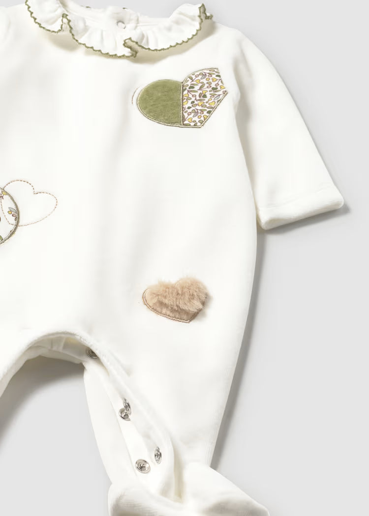 Newborn velour sleepsuit - Mayoral