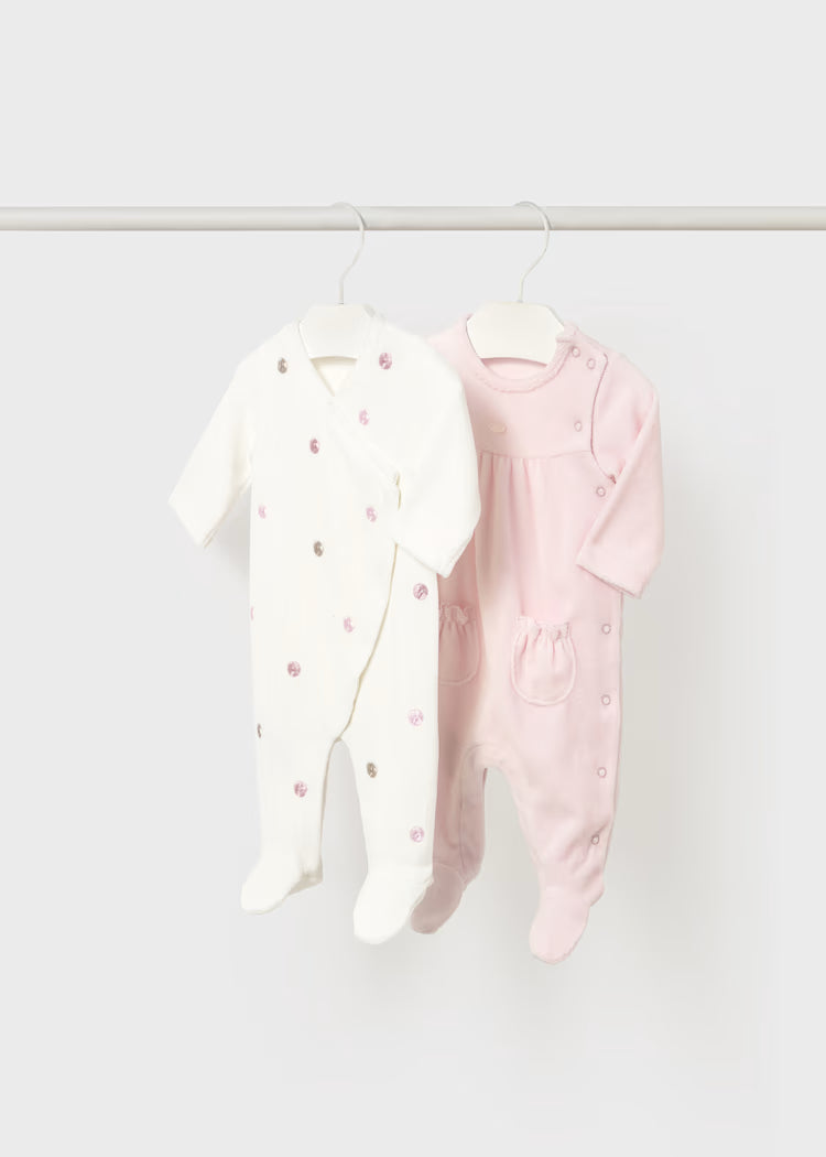 Newborn chenille sleepsuit - Mayoral
