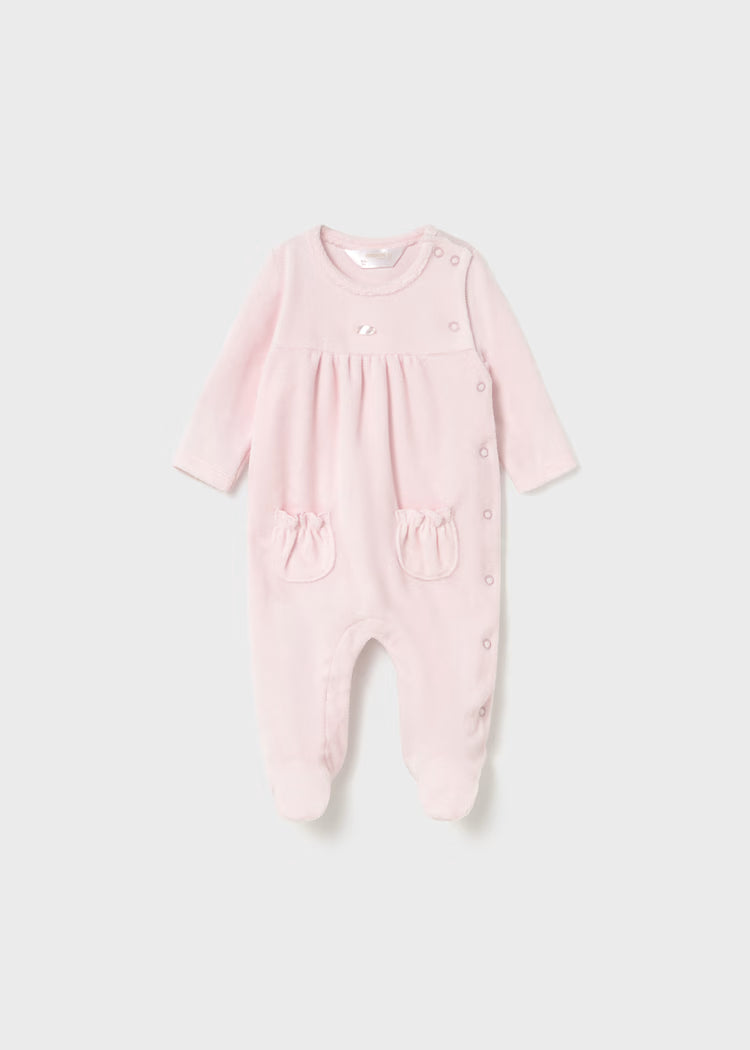 Newborn chenille sleepsuit - Mayoral