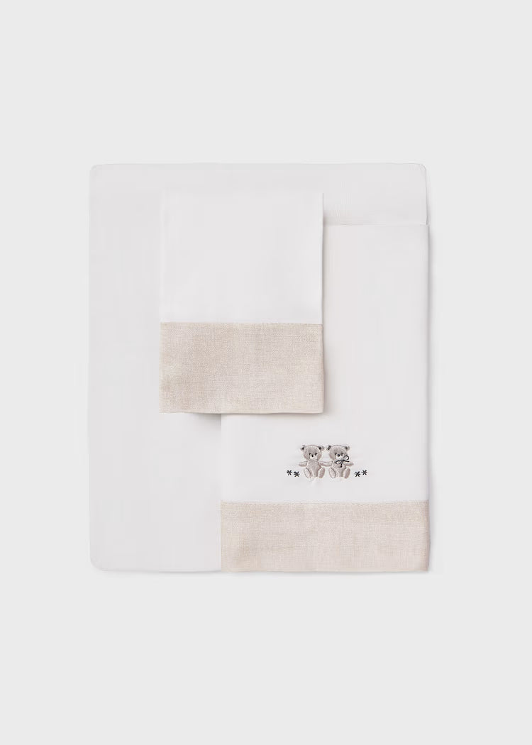 Composè lenzuola carrozzina in cotone