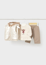 Completo tre pezzi con gilet neonata - Mayoral