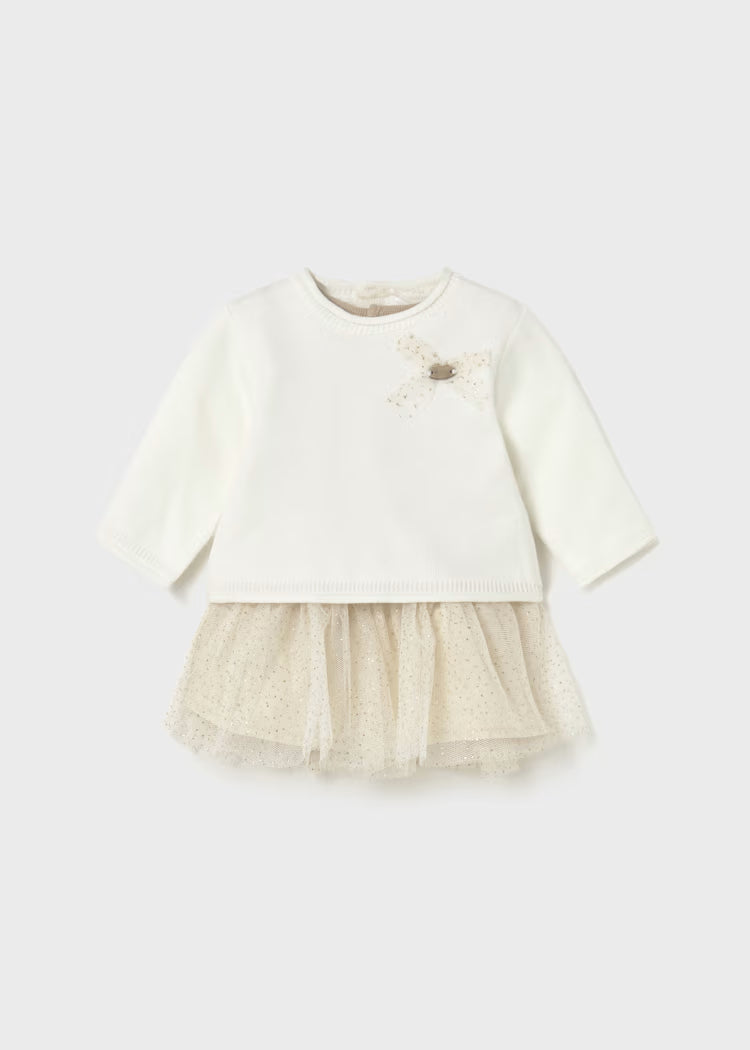 Abito elegante con gonna tulle lurex - Mayoral - 1/18 mesi