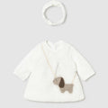 Abito effetto peluche con borsa e fascia - Mayoral - 1/18 mesi