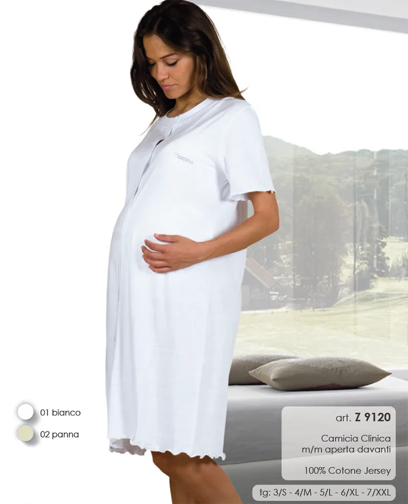 Camicia da notte premaman in cotone - Mamina